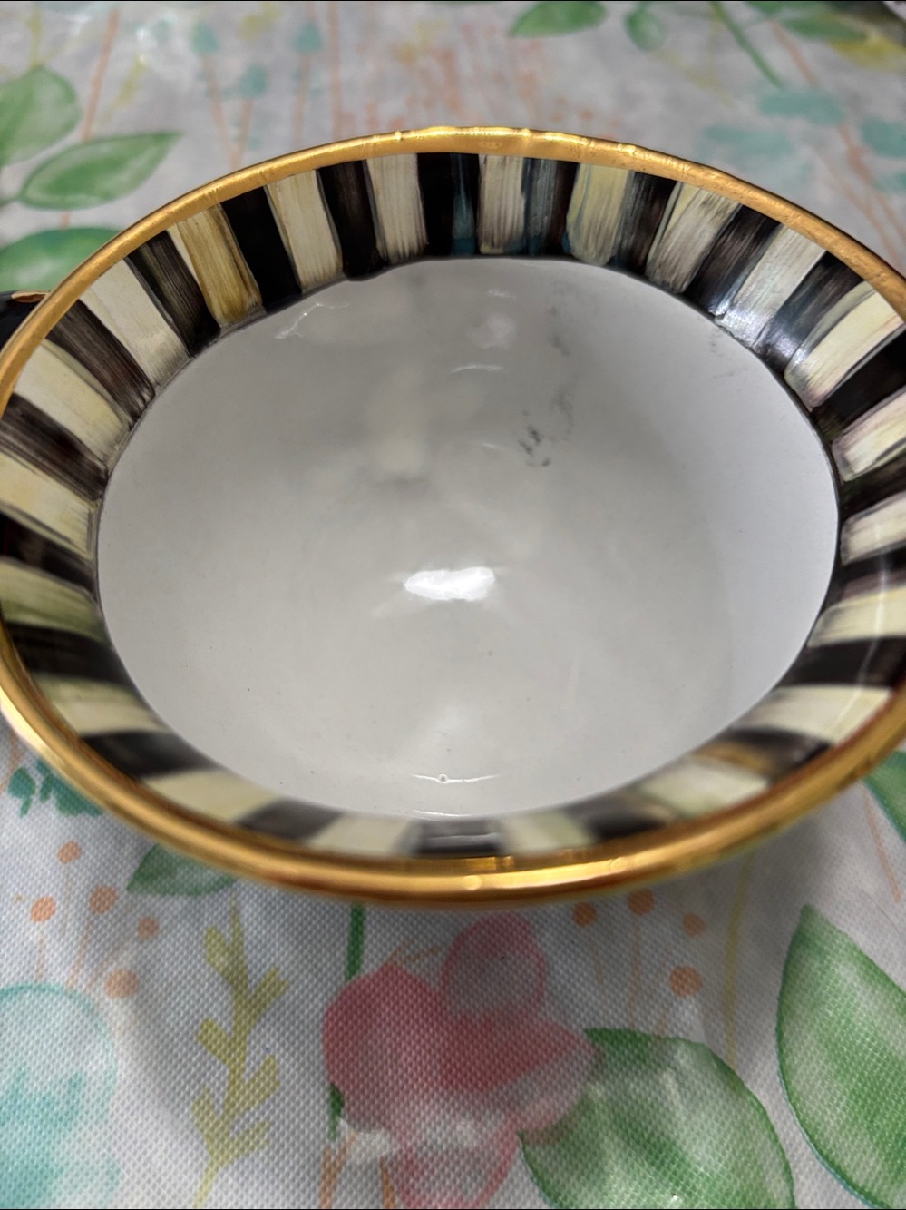 MacKenzie-Childs Courtly Check Tea Cup - Picture 4 of 5